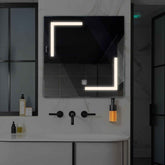 LED Spiegel Quadratisch | Touch-Schalter | Neutralweißes Licht - Reyze Seria Salono Model 3